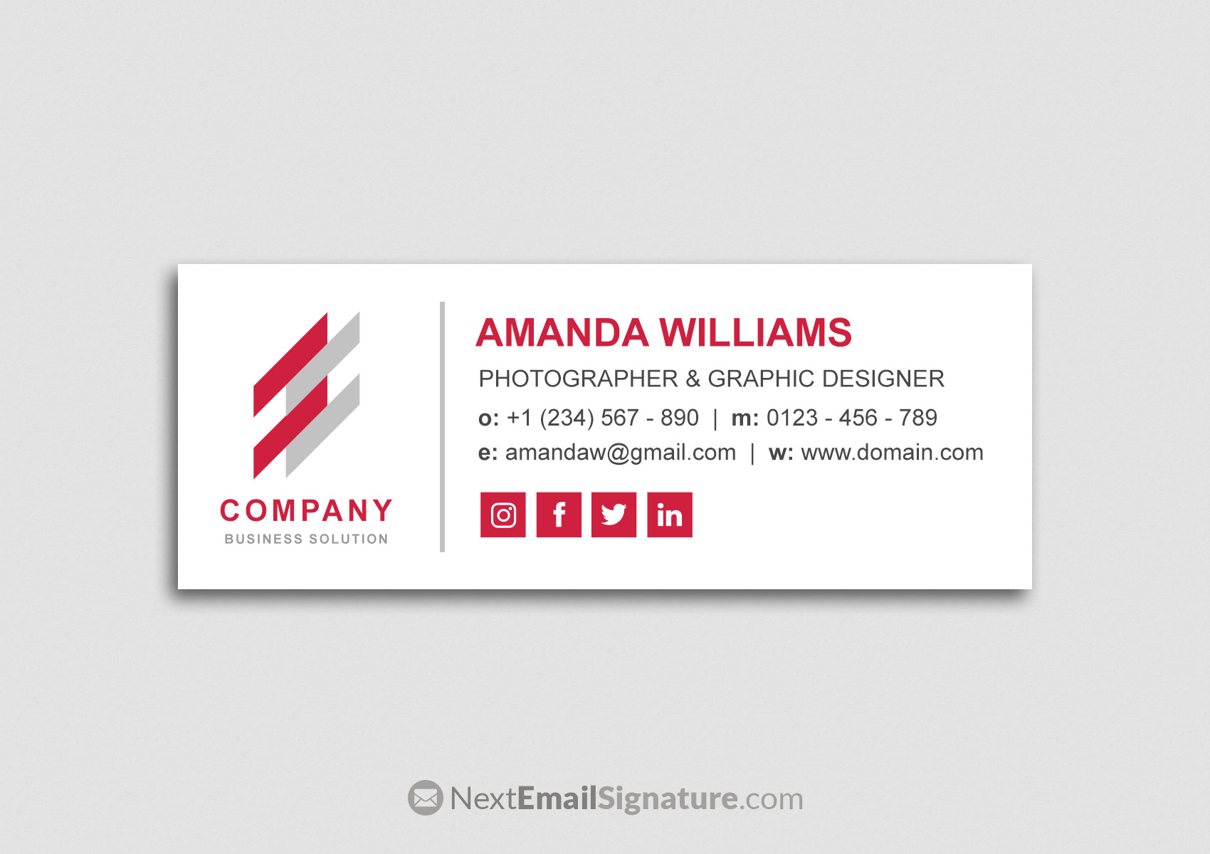 Email signature with logo